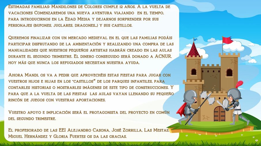 Presentacion festival medieval ilustrativo infantil colorido - 1